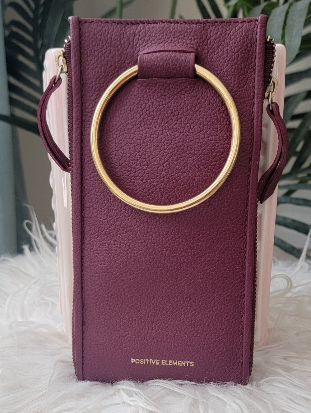 NWOT - Burgandy Italian Leather Crossbody Travel Bag